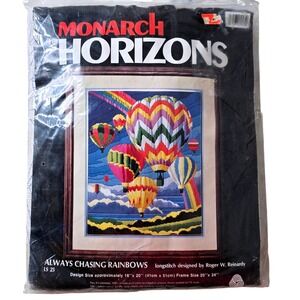 Monarch Horizons Always Chasing Rainbows Longstitch Needlepoint Kit LS25 Hot Air